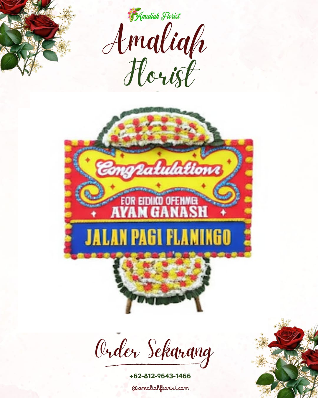 Sewa Papan Bunga Maos